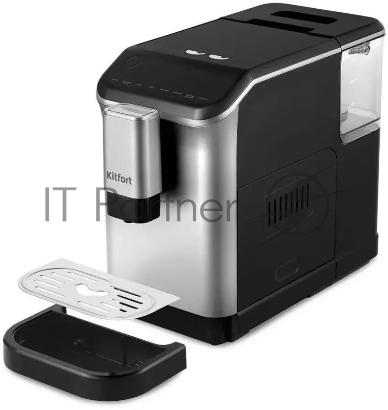 Кофемашина Kitfort КТ-7166 1350Вт черный/нержавеющая сталь