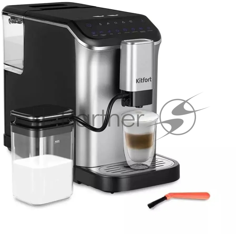 Кофемашина Kitfort КТ-7166 1350Вт черный/нержавеющая сталь