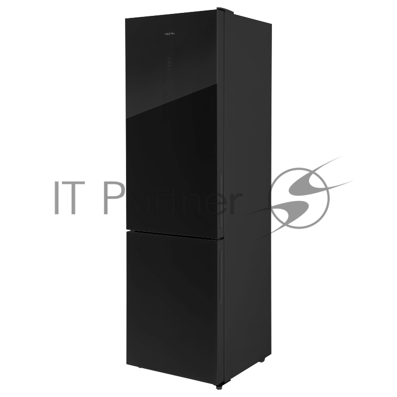 Холодильник Hiberg RFC-400DX NFGB инвертер черное стекло двухкамерный 257/94л морозилка снизу