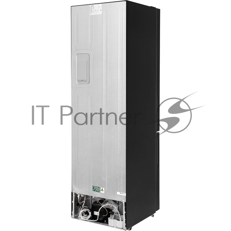 Холодильник Hiberg RFC-400DX NFGB инвертер черное стекло двухкамерный 257/94л морозилка снизу