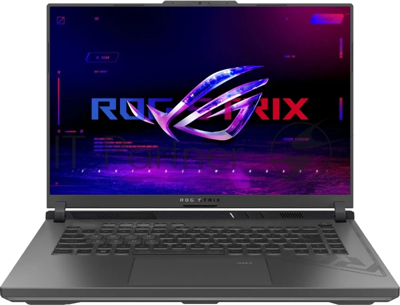 Ноутбук ASUS ROG Strix G16 G614JZ-N3084 16(1920x1200 (матовый, 165Hz) IPS)/Intel Core i9 13980HX(2.2Ghz)/16384Mb/1024PC GeForce RTX4080(12288Mb)/Cam/BT/WiFi/9 1y/2.5kg/Eclipse Gray/DOS + NumberPad