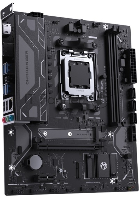 Материнская плата MAXSUN MS-Challenger B650M, AM5, B650, 2*DDR5, 3*SATA3, M.2, 4*USB 3.2, 2*USB 2.0, 1*PCIEx16, 1*PCIEx1, DP+HDMI, mATX
