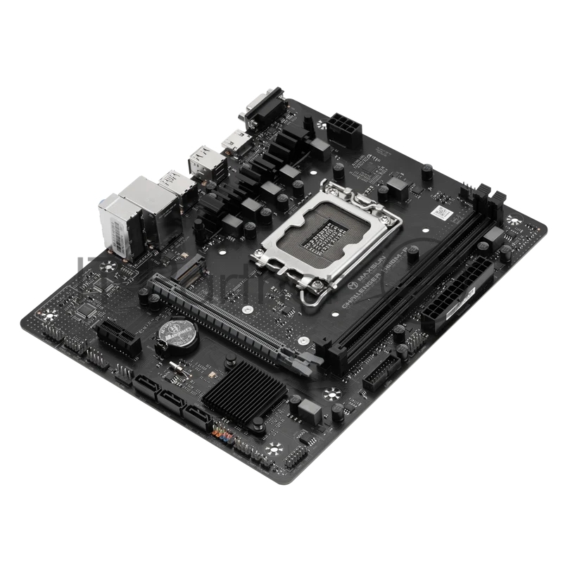 Материнская плата MAXSUN MS-Challenger H610M-R, LGA1700, H610, 2*DDR4, 3*SATA3, M.2, 2*USB 3.2, 4*USB 2.0, 1*PCIEx16, 1*PCIEx1, VGA+HDMI, mATX