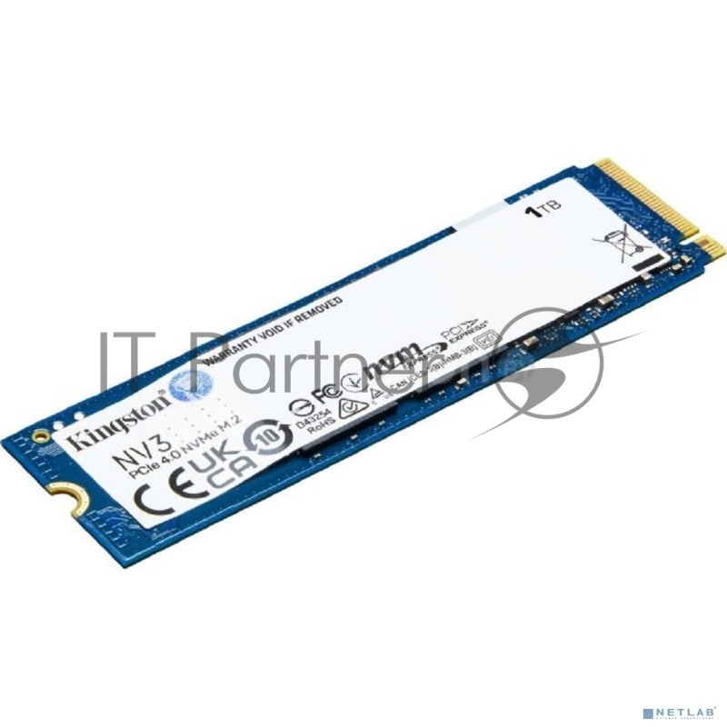 Накопитель SSD Kingston 1Tb M.2 NVMe NV1 3D NAND TLC R2100/W1700 Mb/s. TBW 240 Tb Gen 4x4