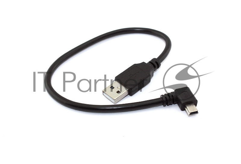 Кабель USB Type A на Mini USB угол влево 0,25 м