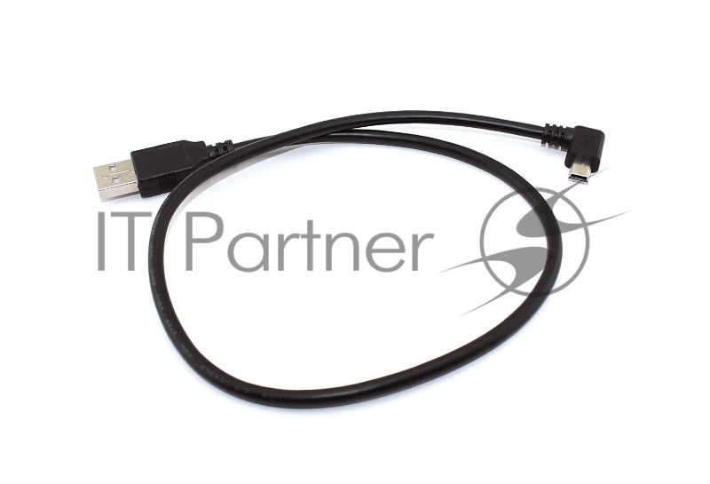 Кабель USB Type A на Mini USB угол влево 0,5 м