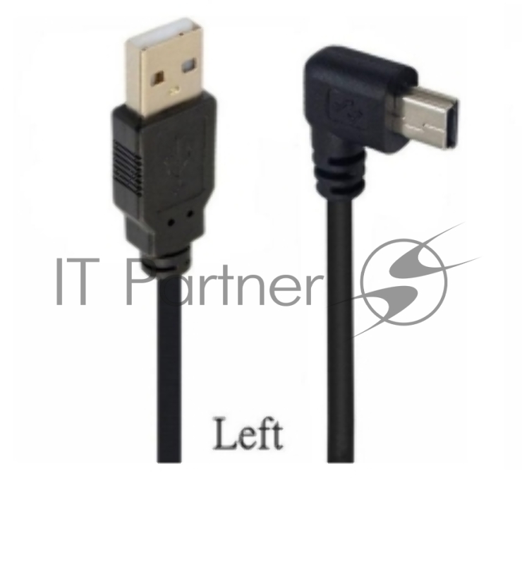 Кабель USB Type A на Mini USB угол влево 0,5 м