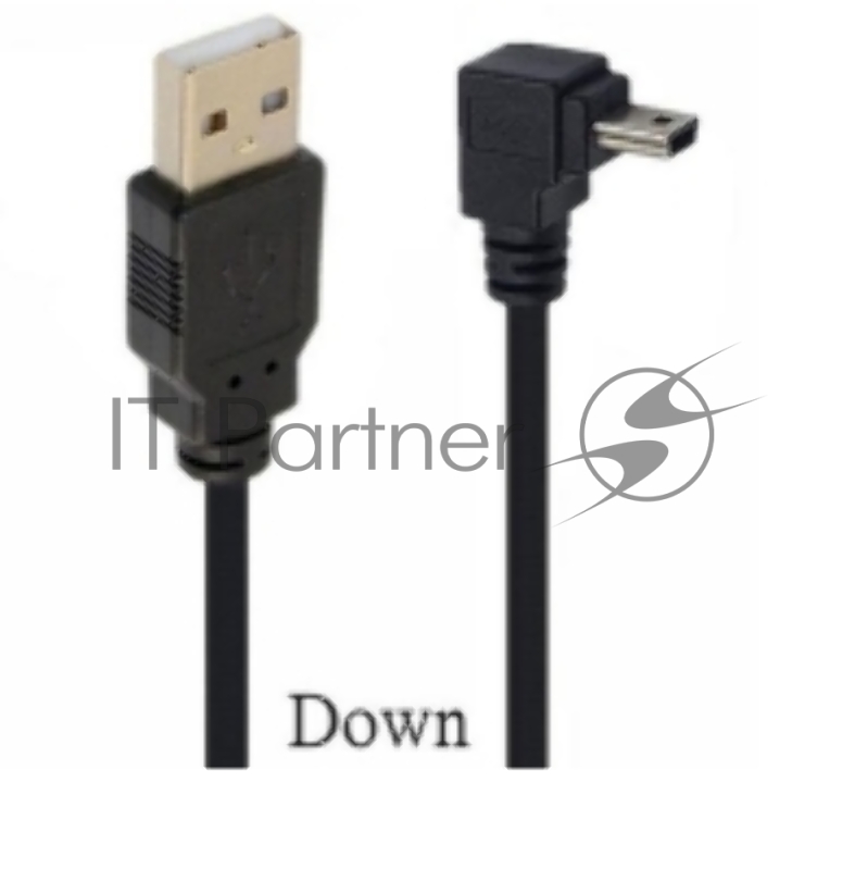 Кабель USB Type A на Mini USB угол вниз 1,5 м
