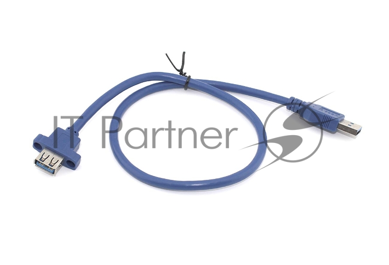 Кабель USB 3.0 для монтажа на корпус папа-мама с отверстиями под болты тип В 0,5 м