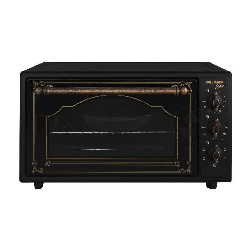 Мини-печь WILLMARK WOF-505BLR (50л,конвек, эм.поверх,лампа,таймер,ретро черн ., 1500Вт)