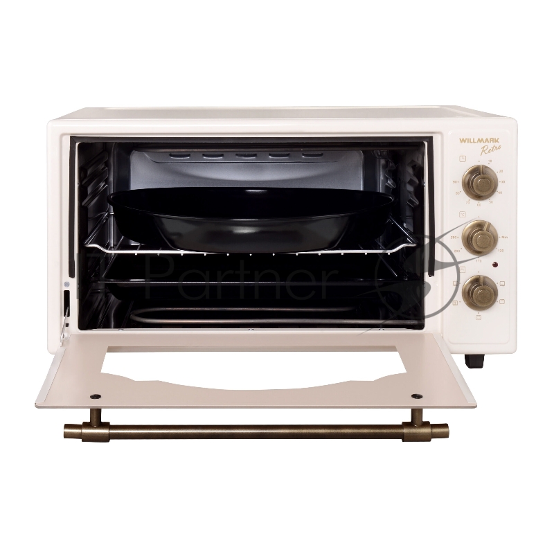 Мини-печь WILLMARK WOF-505BR (50л,конвекция,эмал.внутр.пове ретро беж., 1500Вт)