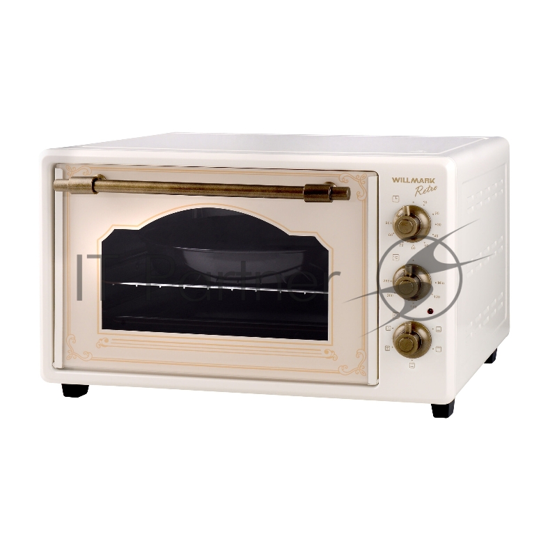 Мини-печь WILLMARK WOF-505BR (50л,конвекция,эмал.внутр.пове ретро беж., 1500Вт)