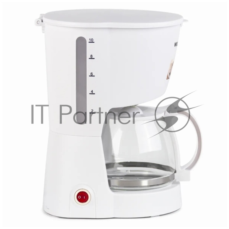 Кофеварка капельная WILLMARK WCM-1350D (900 Вт.,противокап.сист.,нейл.филь (Белы