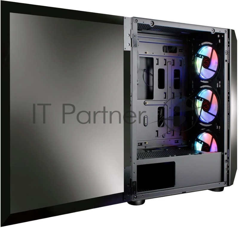 Корпус Ginzzu GL300 FAN 12CM RGB*4 USB3.0 Window