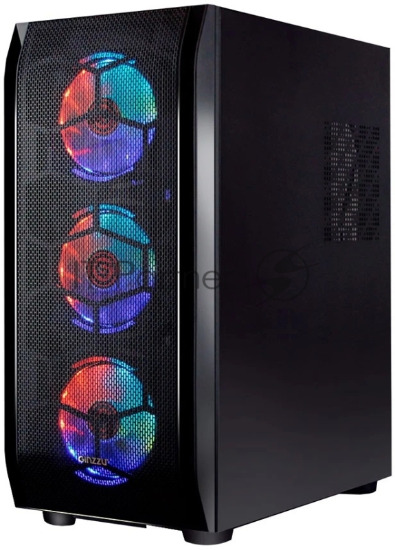 Корпус Ginzzu GL300 FAN 12CM RGB*4 USB3.0 Window