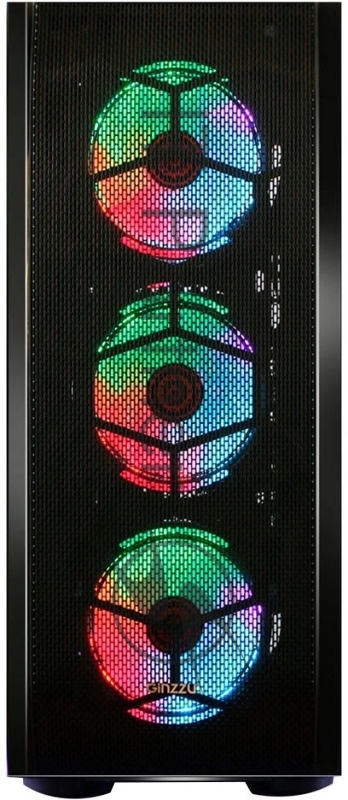 Корпус Ginzzu GL300 FAN 12CM RGB*4 USB3.0 Window