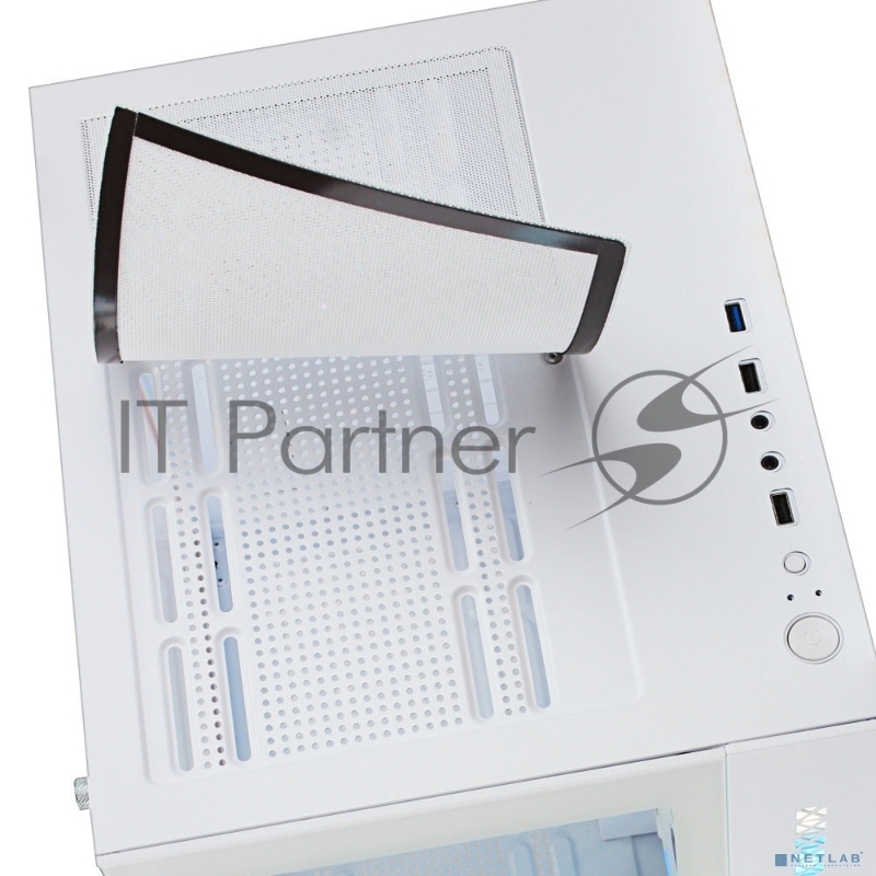 Корпус Ginzzu V420 RGB подсветка, закаленное стекло 1*USB 3.0,1*USB 2.0, AU Белый mATX