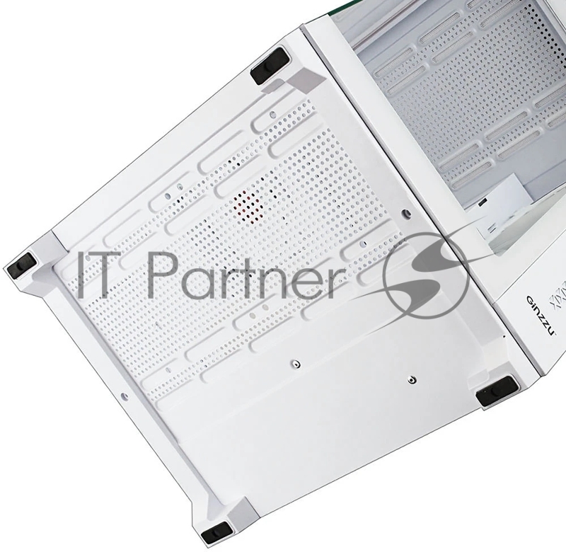 Корпус Ginzzu V420 RGB подсветка, закаленное стекло 1*USB 3.0,1*USB 2.0, AU Белый mATX