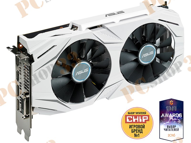 Видеокарта ASUS GeForce GTX 1060 6ГБ DUAL-GTX1060-O6G (GeForce GTX 1060, DDR5, DVI, 2xHDMI, 2xDP) (PCI-E)