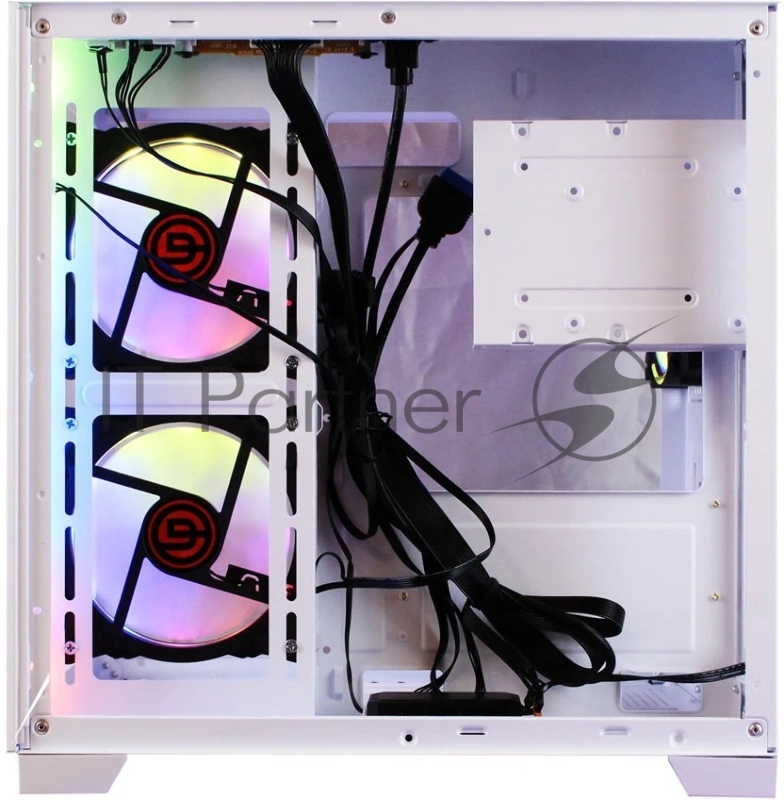 Корпус Ginzzu V450 RGB Белый CRC6 FAN12CM RGB*3