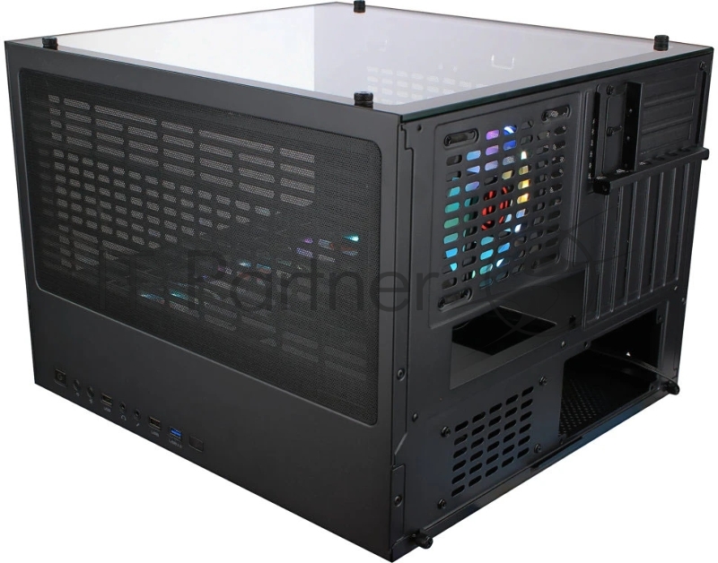 Корпус Ginzzu V530 RGB подсветка, контроллер CRC10, 4* 12R6 FAN 12CM RGB закаленное стекло 1*USB 3.0,1*USB 2.0, AU ATX