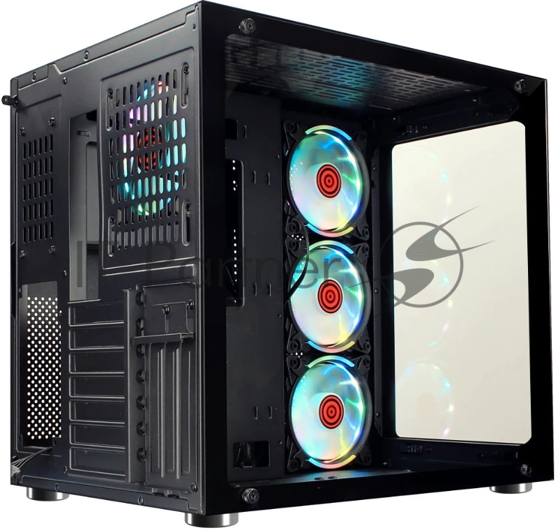 Корпус Ginzzu V530 RGB подсветка, контроллер CRC10, 4* 12R6 FAN 12CM RGB закаленное стекло 1*USB 3.0,1*USB 2.0, AU ATX