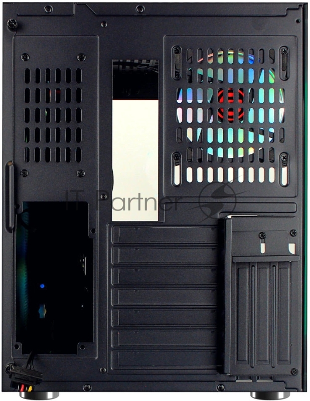 Корпус Ginzzu V530 RGB подсветка, контроллер CRC10, 4* 12R6 FAN 12CM RGB закаленное стекло 1*USB 3.0,1*USB 2.0, AU ATX