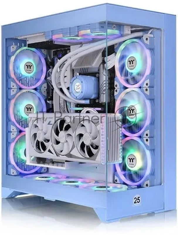 Корпус Thermaltake CTE E600MX Hydrangea синий без БП E-ATX 11x120mm 4x140mm 2xUSB3.0 audio bott PSU