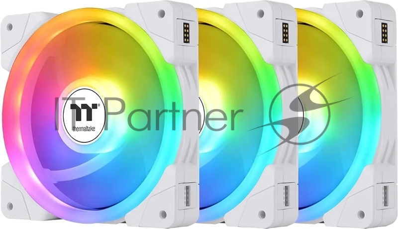 Вентилятор Thermaltake Swafan EX12 реверсивный ARGB 120x120x25mm белый 4-pin 30.6-32.5dB Ret (CL-F169-PL12SW-A)