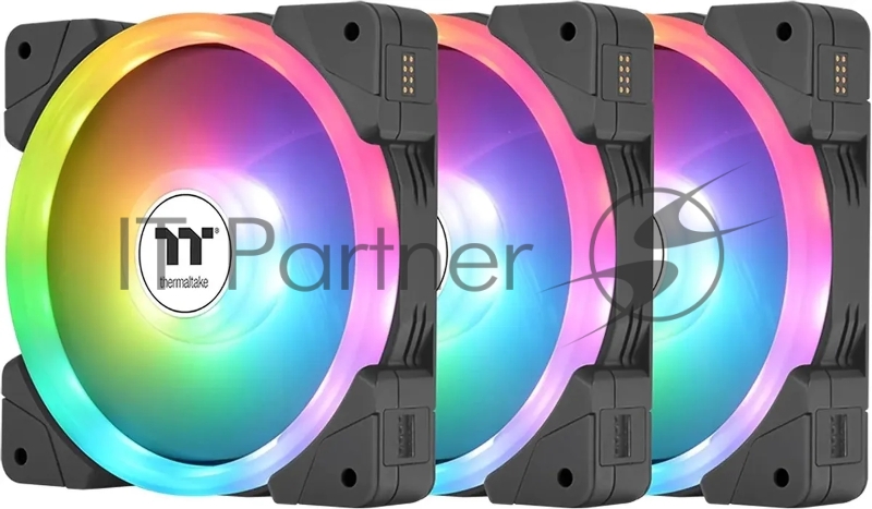 Вентилятор Thermaltake Swafan EX12 реверсивный ARGB 120x120x25mm черный/белый 4-pin 30.6-32.5dB Ret (CL-F167-PL12SW-A)