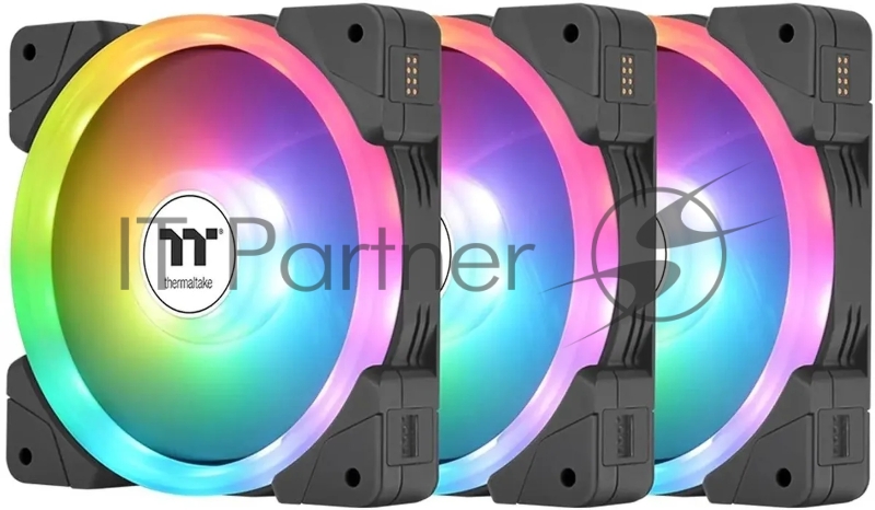 Вентилятор Thermaltake Swafan EX14 реверсивный ARGB 140x140x25mm черный/белый 4-pin 34.5-38.8dB Ret (CL-F168-PL14SW-A)