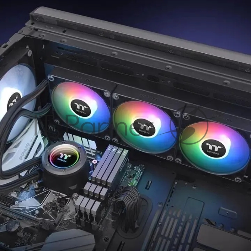 Система водяного охлаждения Thermaltake TH420 V2 ARGB Soc-AM5/AM4/1151/1200/1700 черный 4-pin 34.7dB Al+Cu Ret (CL-W376-PL14SW-A)