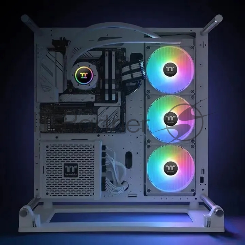 Система водяного охлаждения Thermaltake TH420 V2 Snow Edition ARGB Soc-AM5/AM4/1151/1200/1700 белый 4-pin 34.7dB Al+Cu Ret (CL-W378-PL14SW-A)