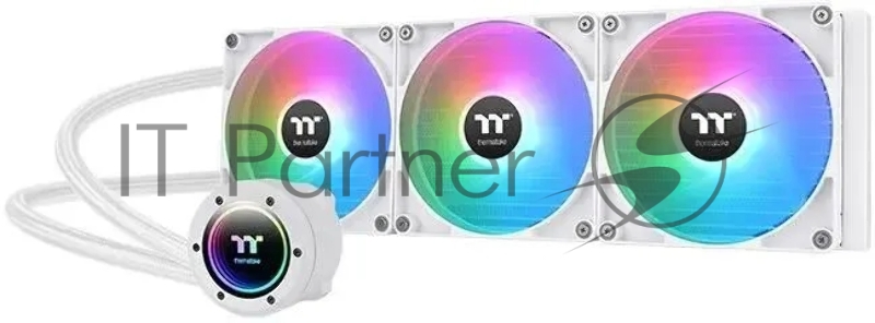 Система водяного охлаждения Thermaltake TH420 V2 Snow Edition ARGB Soc-AM5/AM4/1151/1200/1700 белый 4-pin 34.7dB Al+Cu Ret (CL-W378-PL14SW-A)