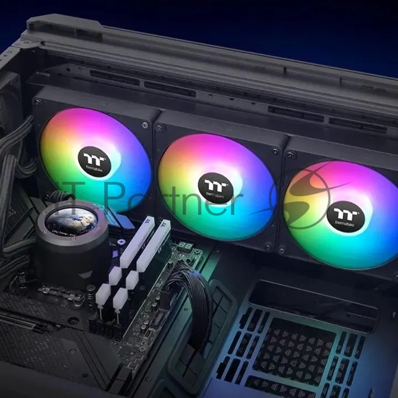 Система водяного охлаждения Thermaltake TH420 V2 Ultra EX ARGB Soc-AM5/AM4/1151/1200/1700 черный 4-pin 30.7dB Al+Cu LCD Ret (CL-W417-PL14SW-A)