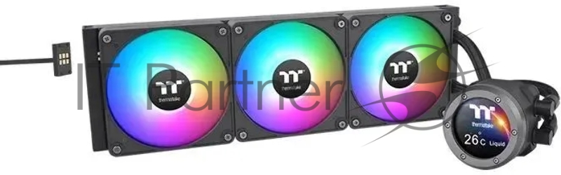 Система водяного охлаждения Thermaltake TH420 V2 Ultra EX ARGB Soc-AM5/AM4/1151/1200/1700 черный 4-pin 30.7dB Al+Cu LCD Ret (CL-W417-PL14SW-A)