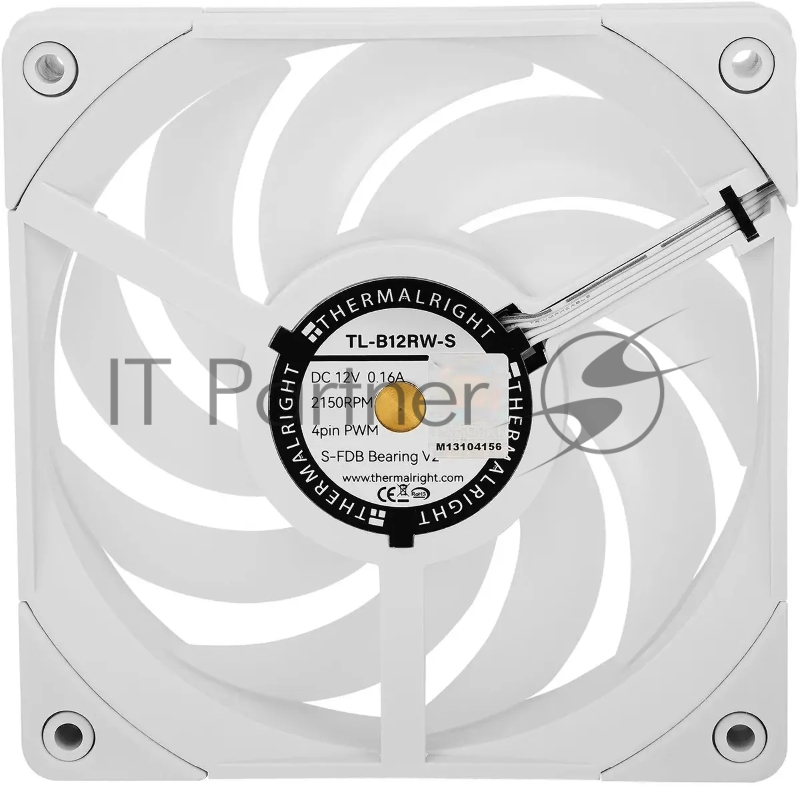 Вентилятор Thermalright TL-B12RW-S реверсивный ARGB 120x120x25mm белый 4-pin 28.1dB 205gr Ret