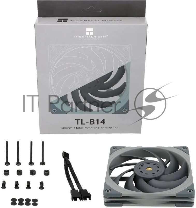 Вентилятор Thermalright TL-B14 140x140x25mm черный 4-pin 27.6dB 245gr Ret