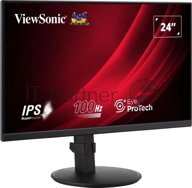 Монитор ViewSonic 23.8 VA2408-HDJ черный IPS LED 5ms 16:9 HDMI матовая HAS Piv 1000:1 250cd 178гр/178гр 1920x1080 100Hz VGA DP FHD 5.2кг