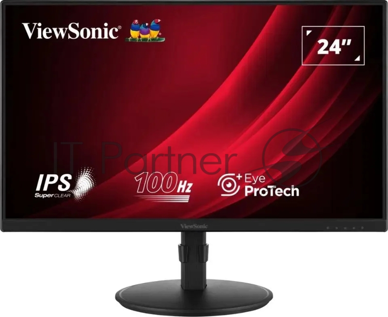Монитор ViewSonic 23.8 VA2408-HDJ черный IPS LED 5ms 16:9 HDMI матовая HAS Piv 1000:1 250cd 178гр/178гр 1920x1080 100Hz VGA DP FHD 5.2кг