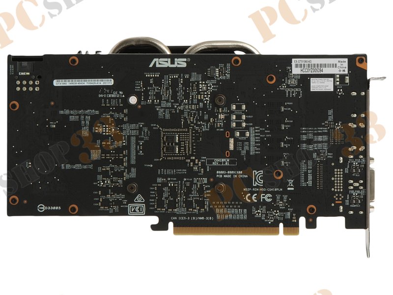 Видеокарта ASUS GeForce GTX 1060 6ГБ EX-GTX1060-6G (GeForce GTX 1060, DDR5, DVI, 2xHDMI, 2xDP) (PCI-E)