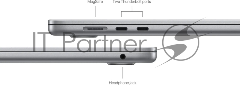 Ноутбук Apple MacBook Air A3114 M3 8 core 8Gb SSD256Gb/10 core GPU 15.3 Liquid Retina (2880x1864) Mac OS grey space WiFi BT Cam (MRYM3X/A)