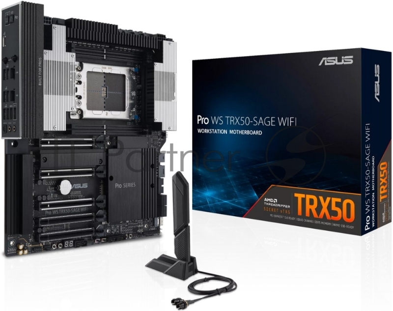 Материнская плата ASUS PRO WS TRX50-SAGE WIFI, AMD TRX50, 4*DDR5, 4*SATA, 3*M.2, 6*USB 3.2, 2*USB 2.0,Type-C, 5*PCIx16, CEB 90MB1FZ0-M0EAY0