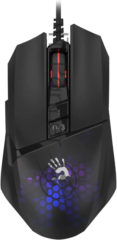 Мышь A4Tech Bloody W65 Max Mini черный оптическая (12000dpi) USB (9but)