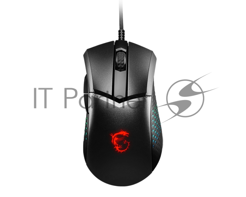 Мышь проводная Gaming Mouse MSI Clutch GM51 Lightweight, Wired, FriXionFree cable, DPI 6400 (max. 26000 by software), 3 Zone RGB lighting, Right handed, 75g, Black