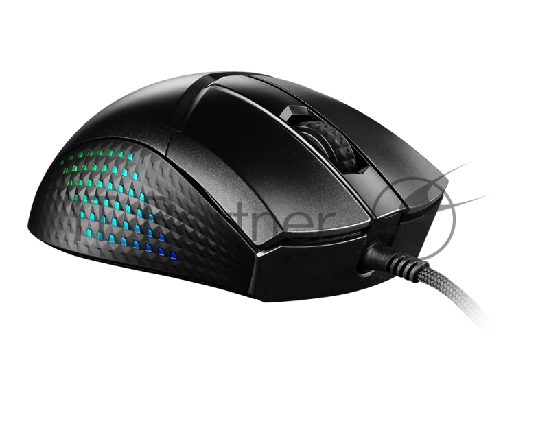 Мышь проводная Gaming Mouse MSI Clutch GM51 Lightweight, Wired, FriXionFree cable, DPI 6400 (max. 26000 by software), 3 Zone RGB lighting, Right handed, 75g, Black