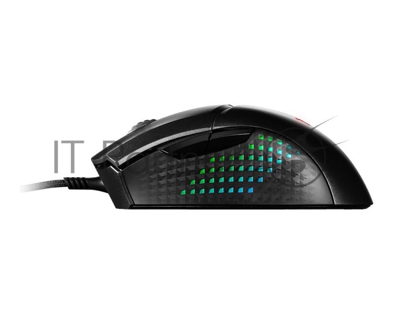 Мышь проводная Gaming Mouse MSI Clutch GM51 Lightweight, Wired, FriXionFree cable, DPI 6400 (max. 26000 by software), 3 Zone RGB lighting, Right handed, 75g, Black