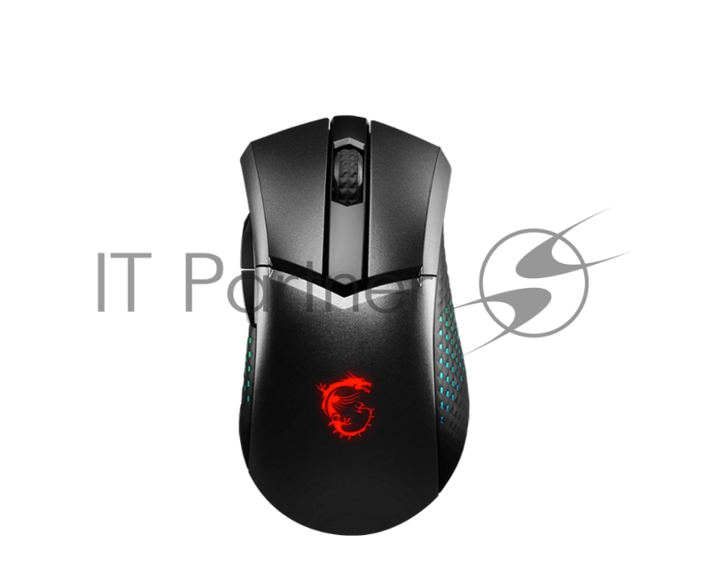 Мышь беспроводная Gaming Mouse MSI Clutch GM51 Lightweight, Wireless, DPI 6400 (max. 26000 by software), 3 Zone RGB lighting, Right handed, 85g, 550 mAH battery, charging dock & dongle, Black