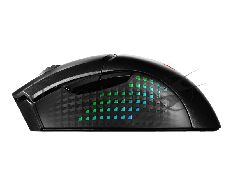 Мышь беспроводная Gaming Mouse MSI Clutch GM51 Lightweight, Wireless, DPI 6400 (max. 26000 by software), 3 Zone RGB lighting, Right handed, 85g, 550 mAH battery, charging dock & dongle, Black