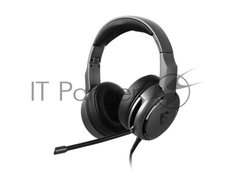 Гарнитура игровая MSI Immerse GH40 ENC (Environmental Noise Cancellation), virtual 7.1 surround, USB, In-line controller, Lightweight and Ergonomic design, foldable headband
